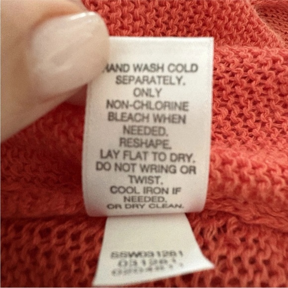 J Jill Coral Linen Blend Cardigan Sweater Pockets Women’s Size XL (821) - Picture 6 of 6